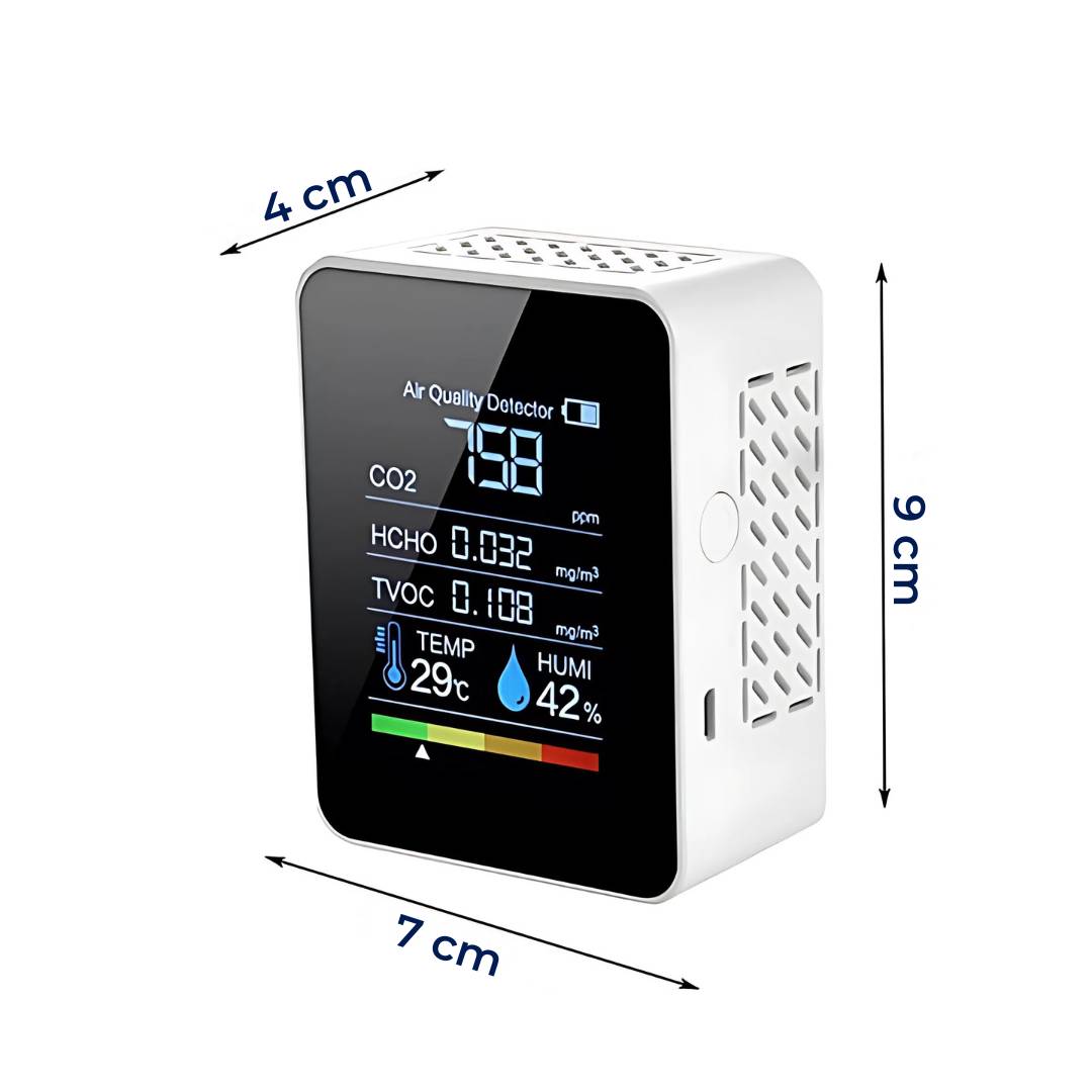 AeraSense 5v1 vnitřní monitor CO2 s upozorněními v reálném čase | Lersk