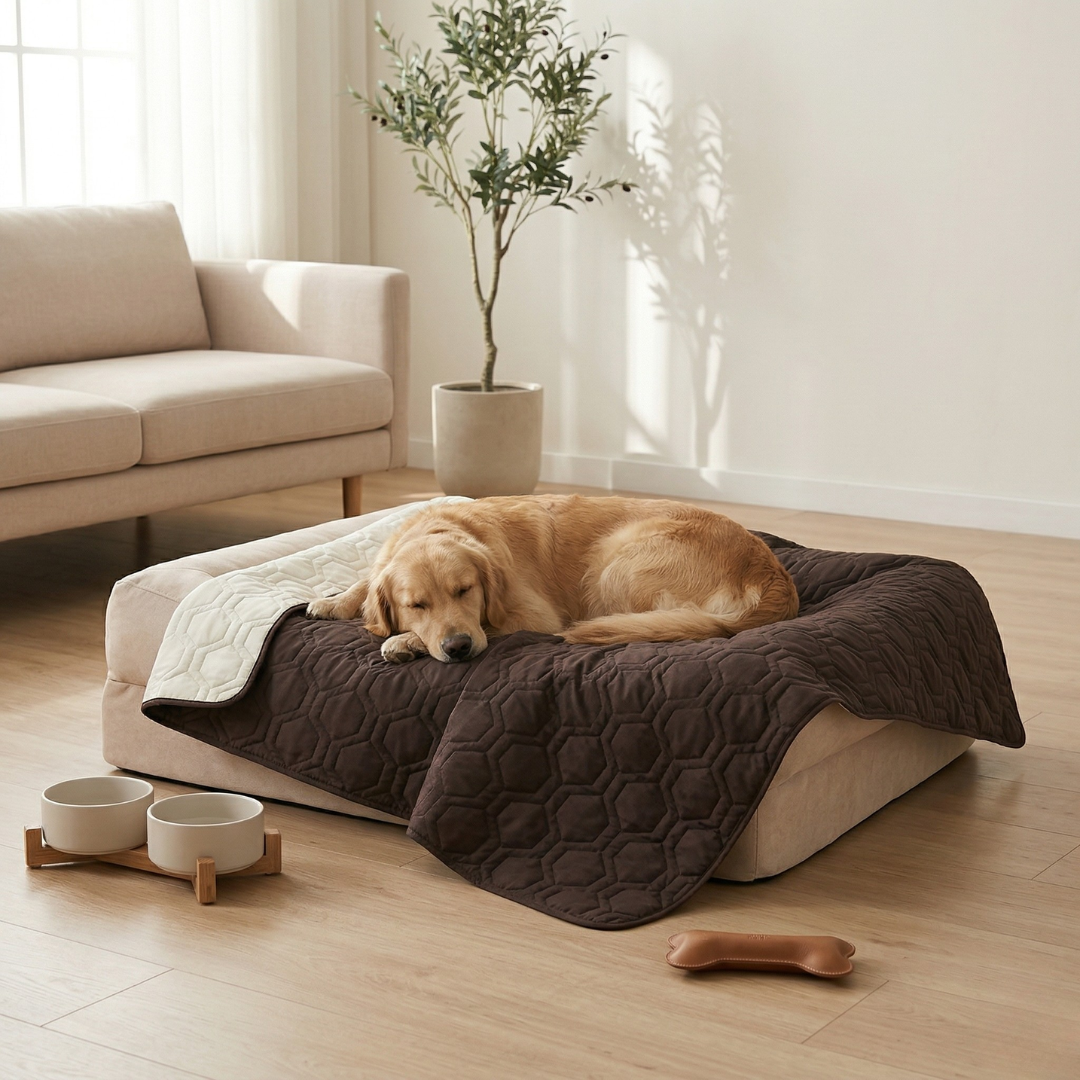 Wasserdichte Hundebettauflage für Betten, Sofas und Autositze | Lersk