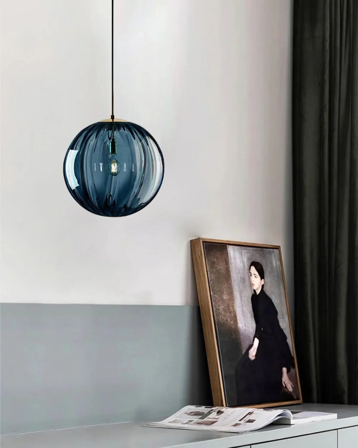 VeraLux Amber Glass Pendant Ceiling Light Vintage Warmth | Lersk