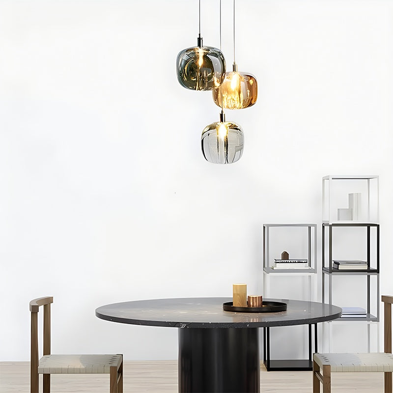 Colored Glass Multi Pendant Chandelier | Lersk