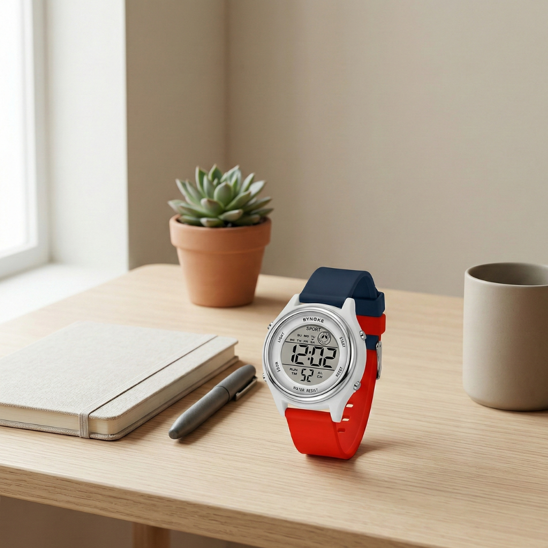 Wstrząsoodporny smartwatch dla dzieci z kolorowym wyświetlaczem i aktywnym stylem życia | Lersk