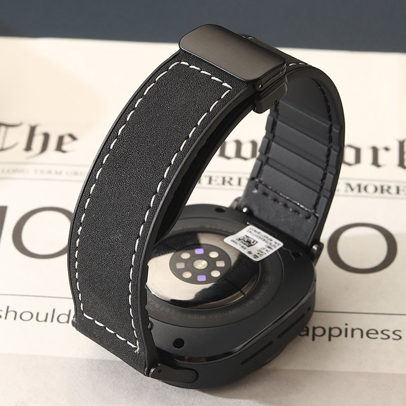 Velora Magnetisches Silikon- und Lederarmband für Samsung Watch Ultra | Lersk