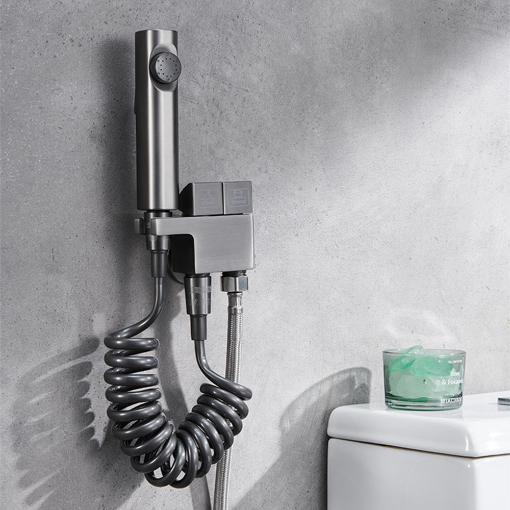 Kit de pulvérisateur de bidet portatif Miraqua avec valve d'angle à double sortie | Lersk