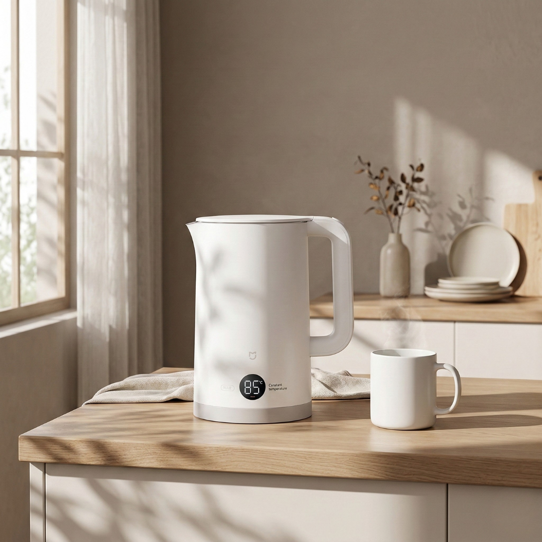 Edelstahl-Elektrowasserkocher 1,7L Fassungsvermögen für Küche zu Hause | Lersk