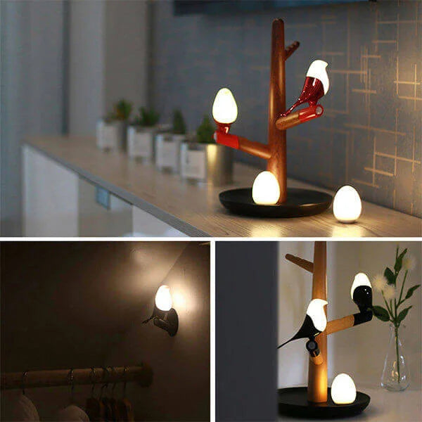 LumaOak Motion Sensor Wooden Table Lamp By NaturaLume | Lersk