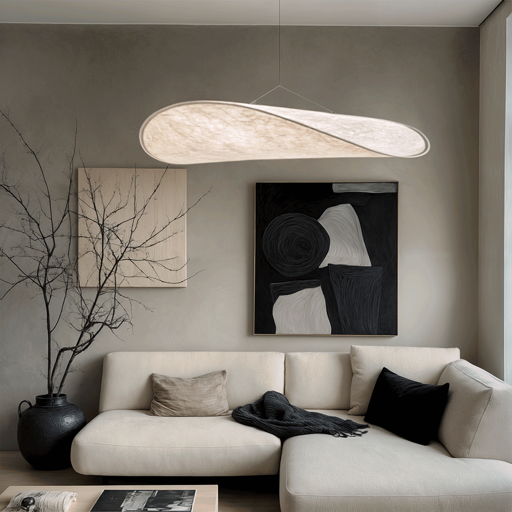 Vertigo Leaf lustr nordický LED luxusní hedvábný povrch pro moderní domovy | Lersk