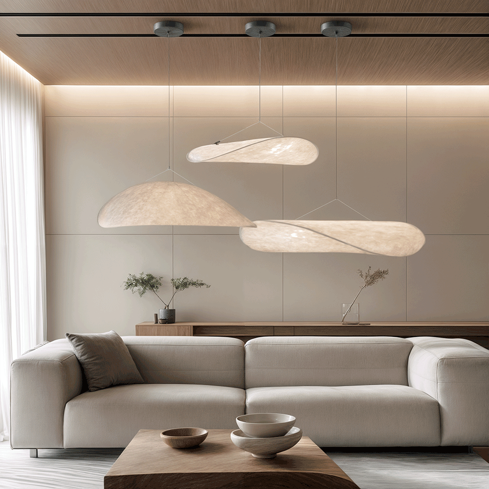 Lyra Premium Silke Blad LED Lysekrone med Nordisk Glød | Lersk