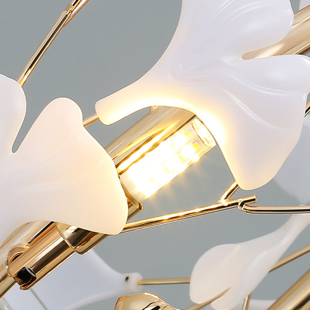 CeraLuxe Keramik-Kronleuchter mit 8 warmen LEDs für Innenräume | Lersk