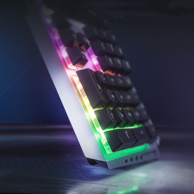 Teclado mecánico metálico y conjunto de ratón para juegos y uso en PC de escritorio con construcción duradera | Lersk