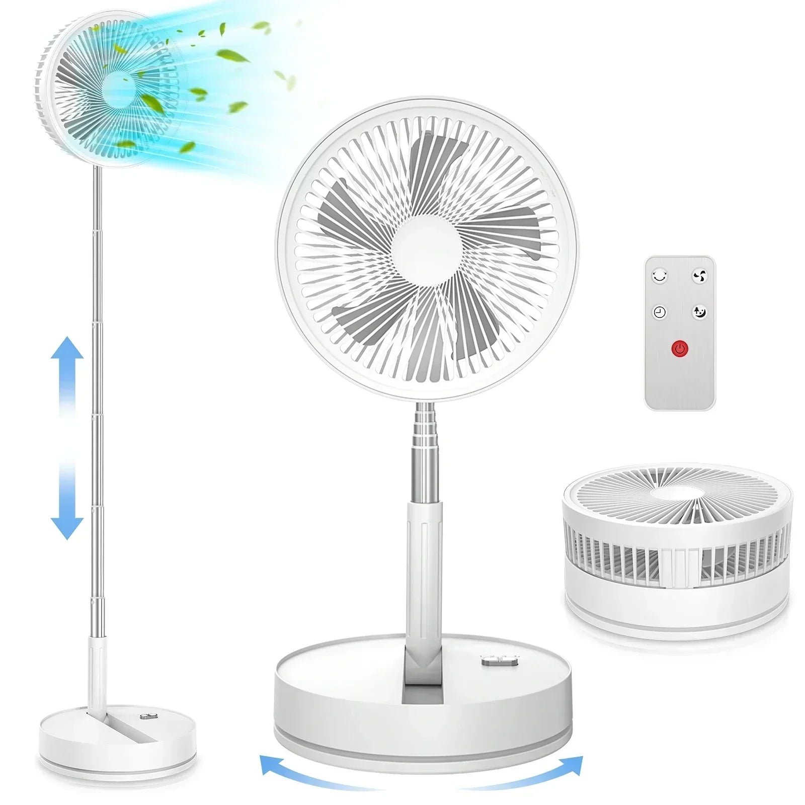 BreezeNova 9-Inch Rechargeable Folding Floor Fan Remote | Lersk