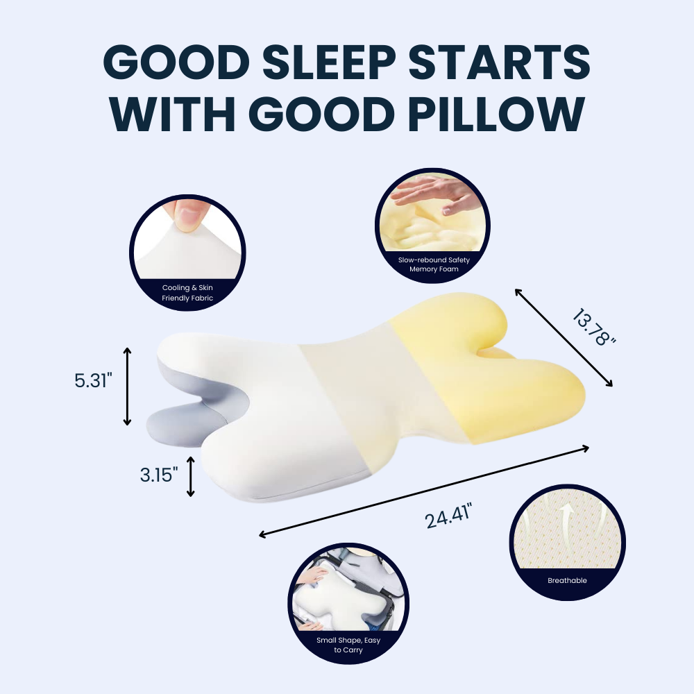 LumaRest Cervical Memory Foam Pillow For Neck Support | Lersk