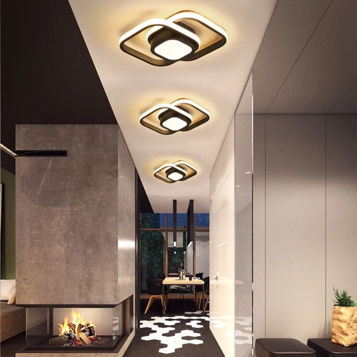 NovaGlow Elegant Modern Flush Mount Ceiling Light With Dual Color Options | Lersk