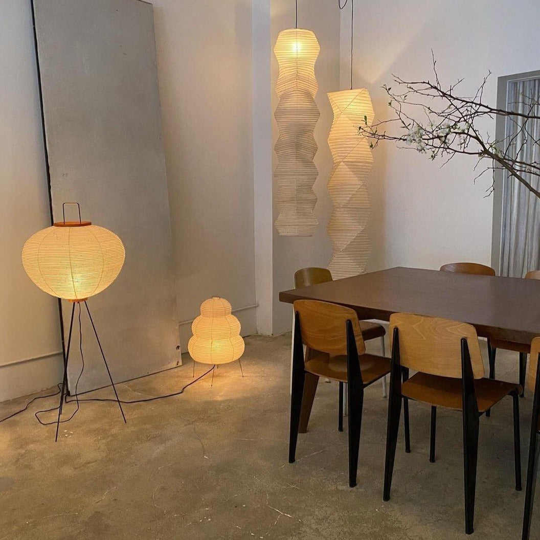 Kazumi Rice Paper Floor Lamp by Petprovac Soft Ambient Glow | Lersk