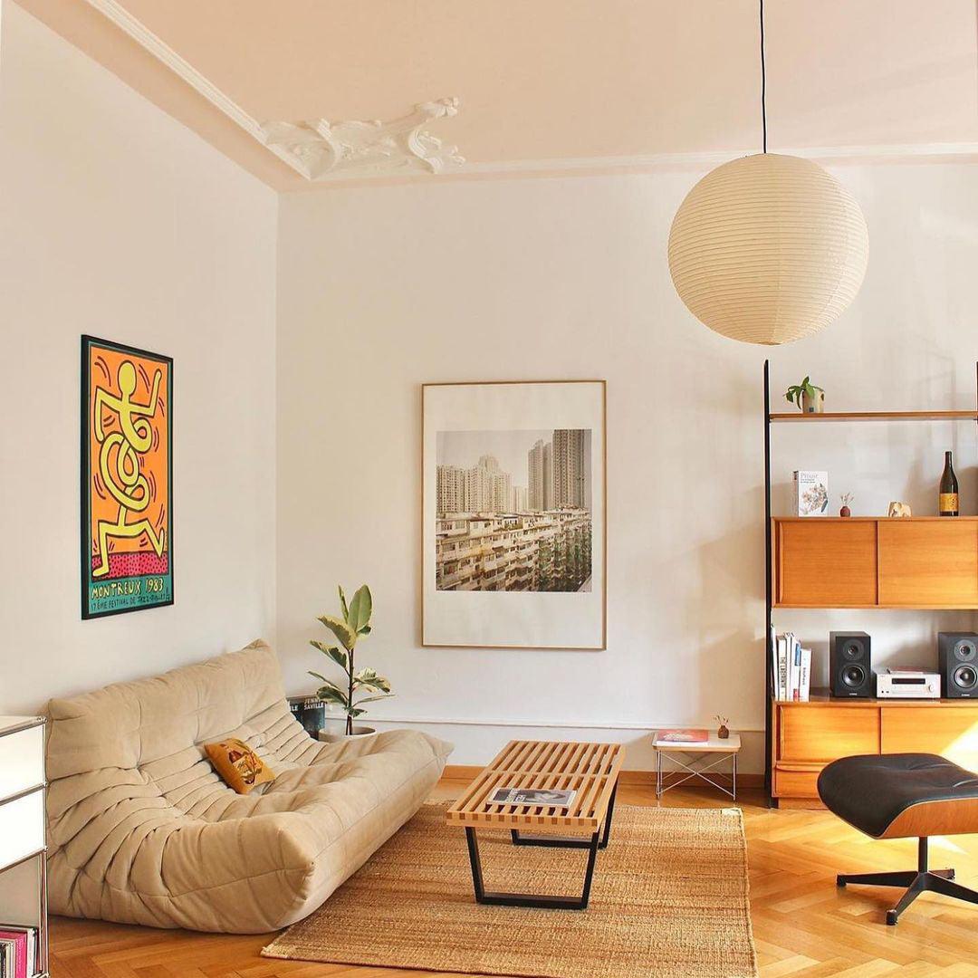 Závěsná lampa Kirei Studio inspirovaná Akari, lampa ve stylu poloviny století | Lersk