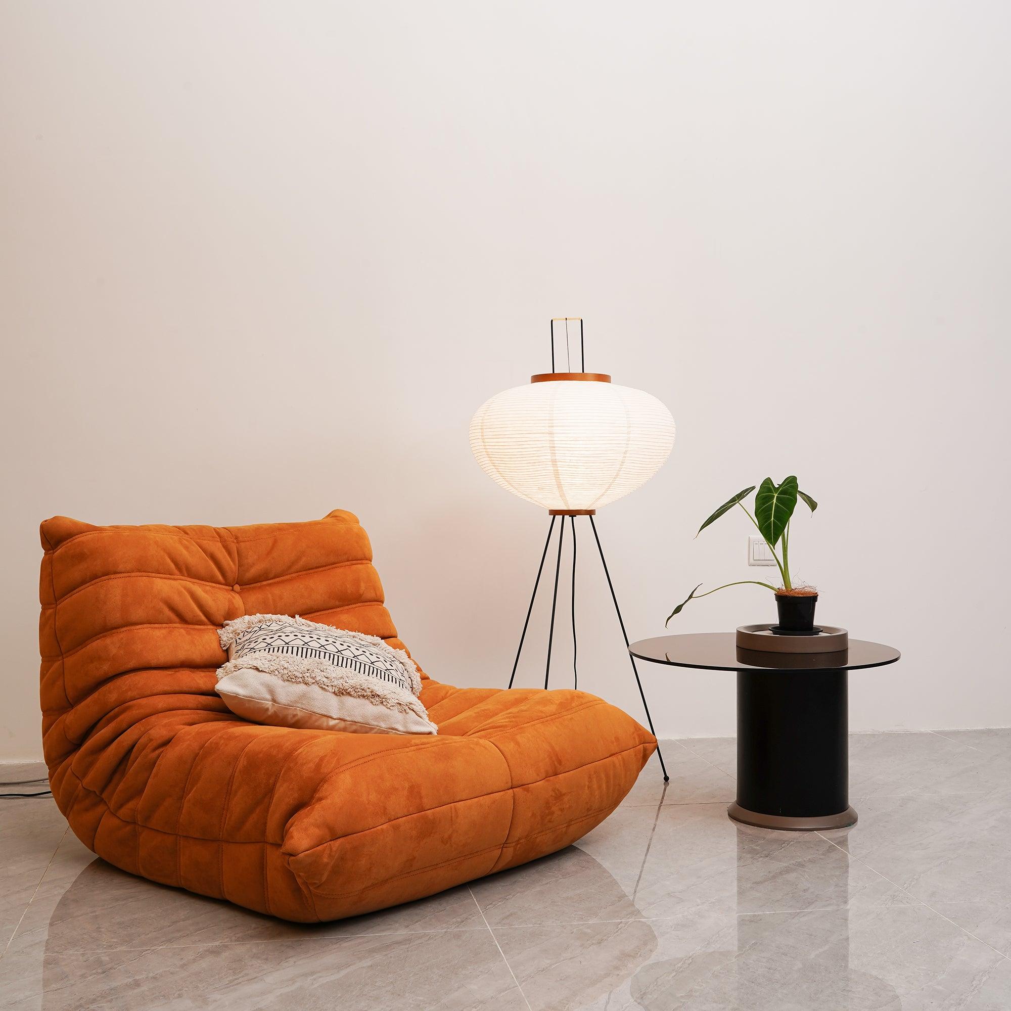 Kazumi Rice Paper Floor Lamp by Petprovac Soft Ambient Glow | Lersk