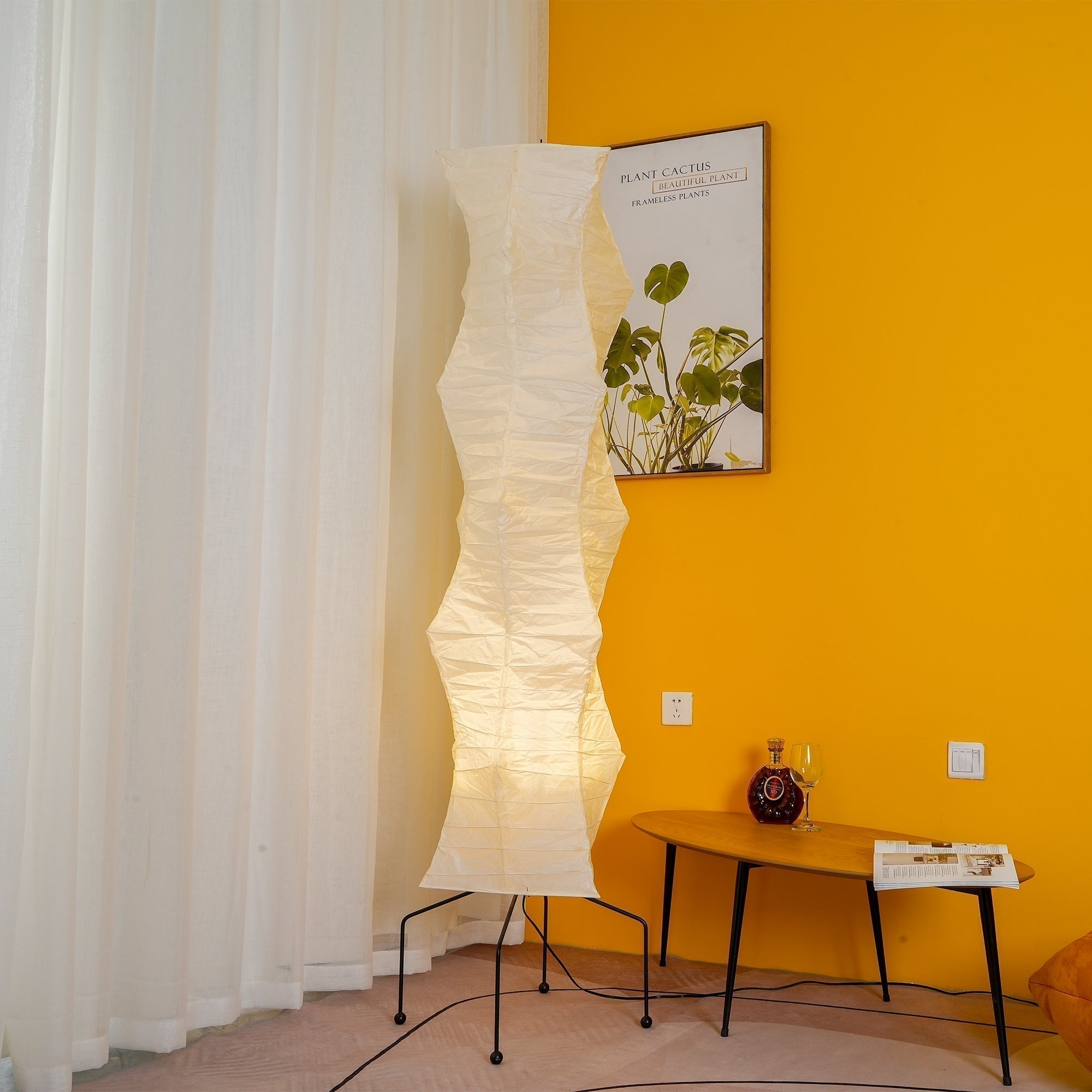 Kaze Rice Paper Floor Lamp - Japanese-Inspired Ambient Glow | Lersk