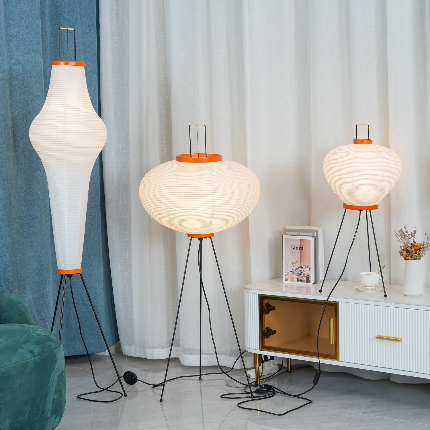 Kaze Rice Paper Floor Lamp - Japanese-Inspired Ambient Glow | Lersk