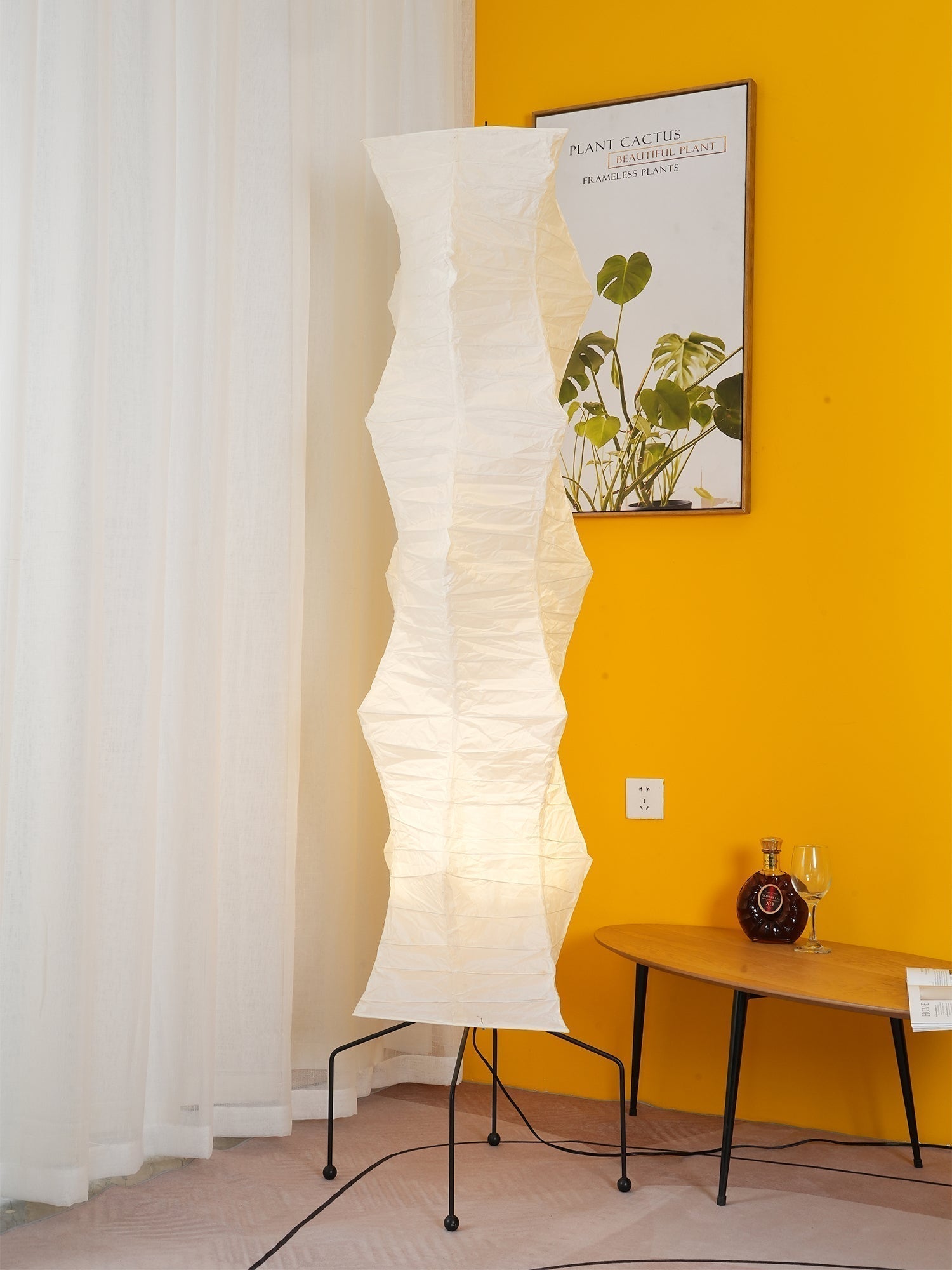 Hikaru Rispapir Gulvlampe Blødt Stemningslys Minimalistisk | Lersk