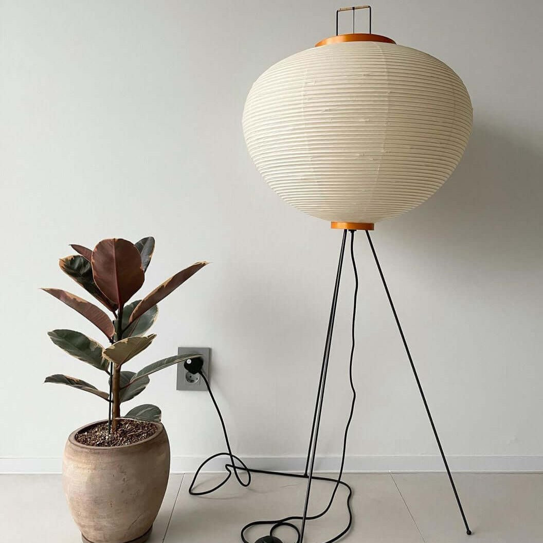 Kazumi Rice Paper Floor Lamp by Petprovac Soft Ambient Glow | Lersk