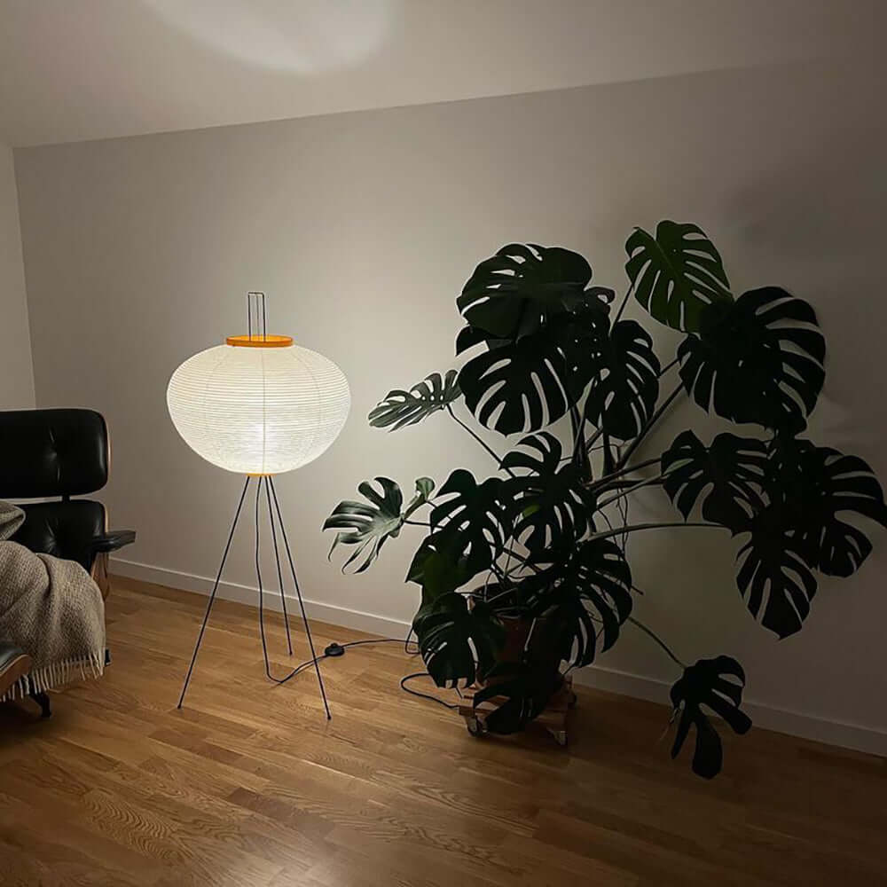Kazumi Rice Paper Floor Lamp by Petprovac Soft Ambient Glow | Lersk