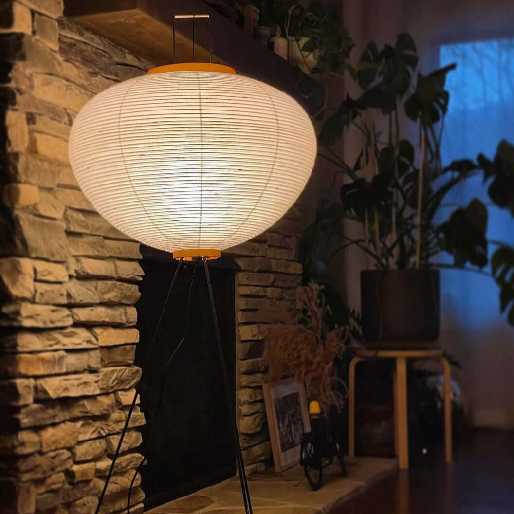 Kazumi Rice Paper Floor Lamp by Petprovac Soft Ambient Glow | Lersk
