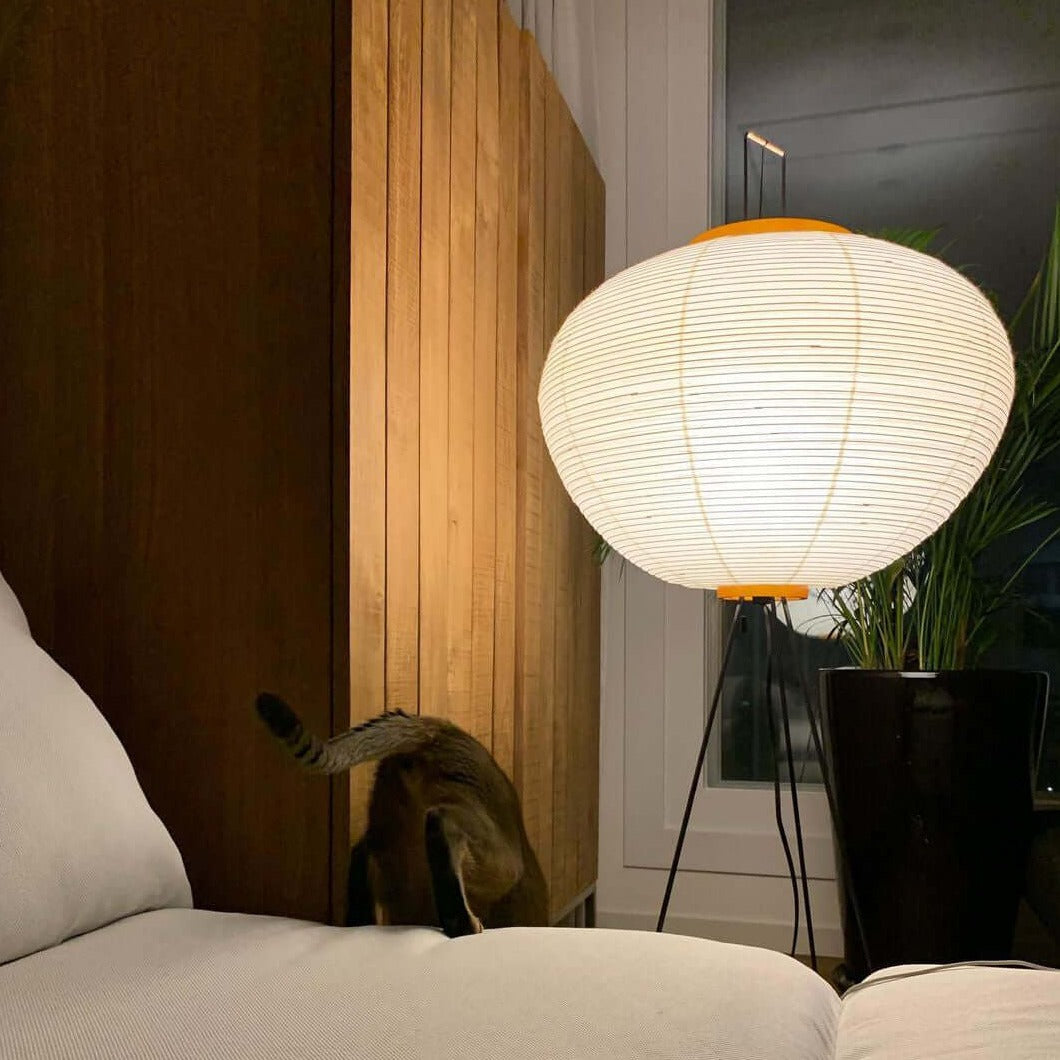 Hikaru Rispapir Gulvlampe Blødt Stemningslys Minimalistisk | Lersk