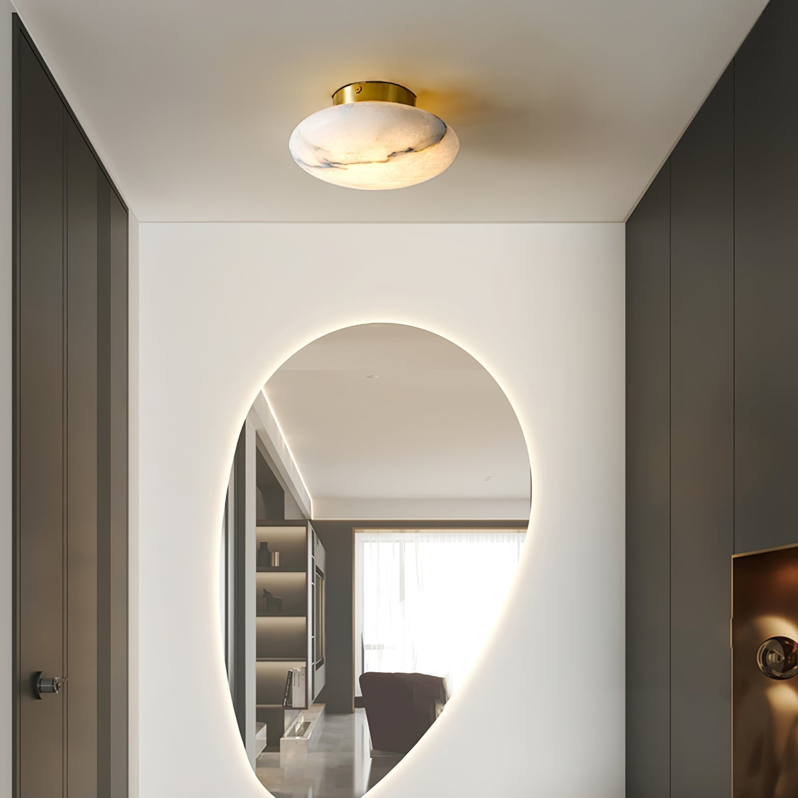 LuminaVeil Alabaster Wall Light for Elegant Interiors | Lersk