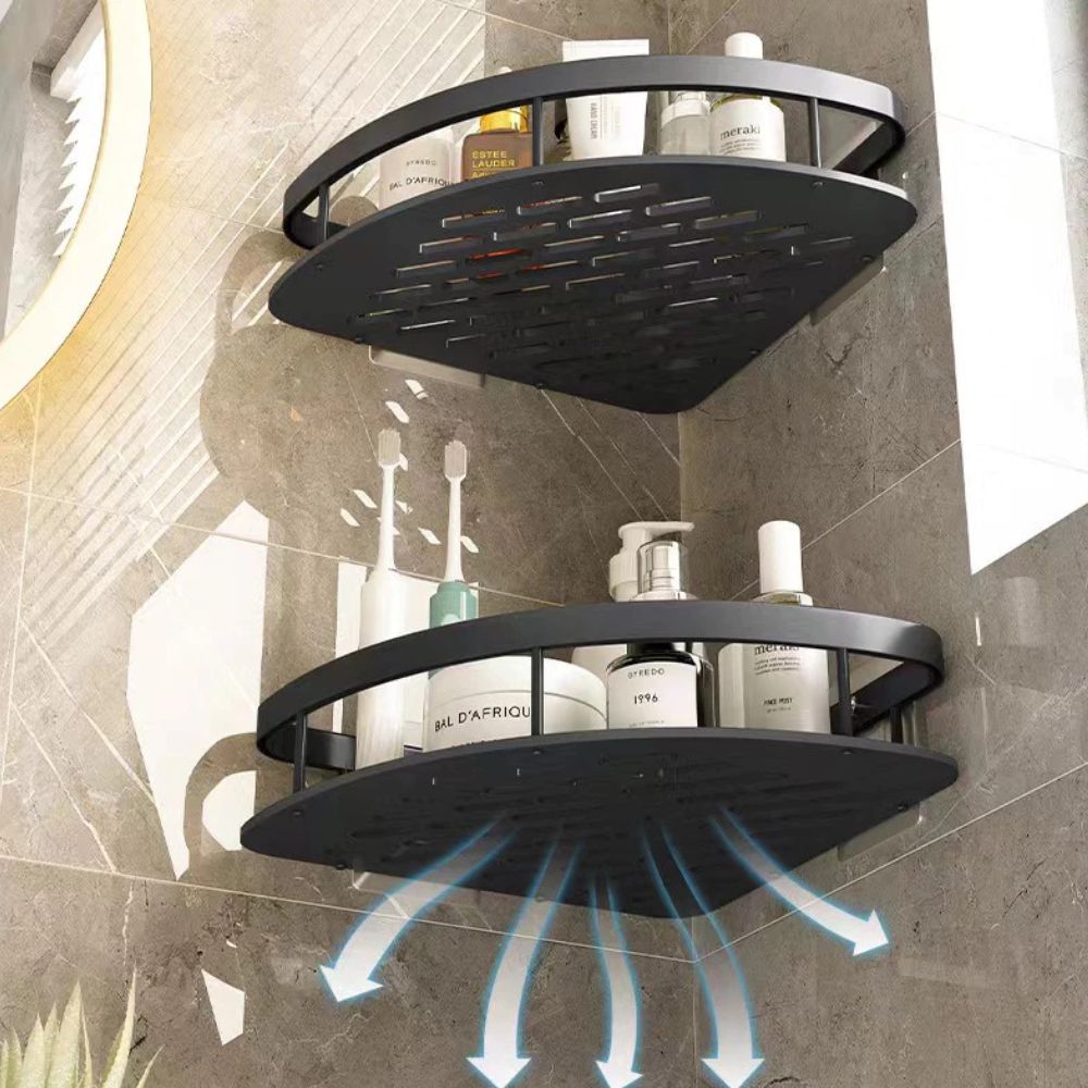 Suport de Duș Aluma Curve pentru Băi Moderne Organizator Elegant pentru Dușuri Ordinate | Lersk