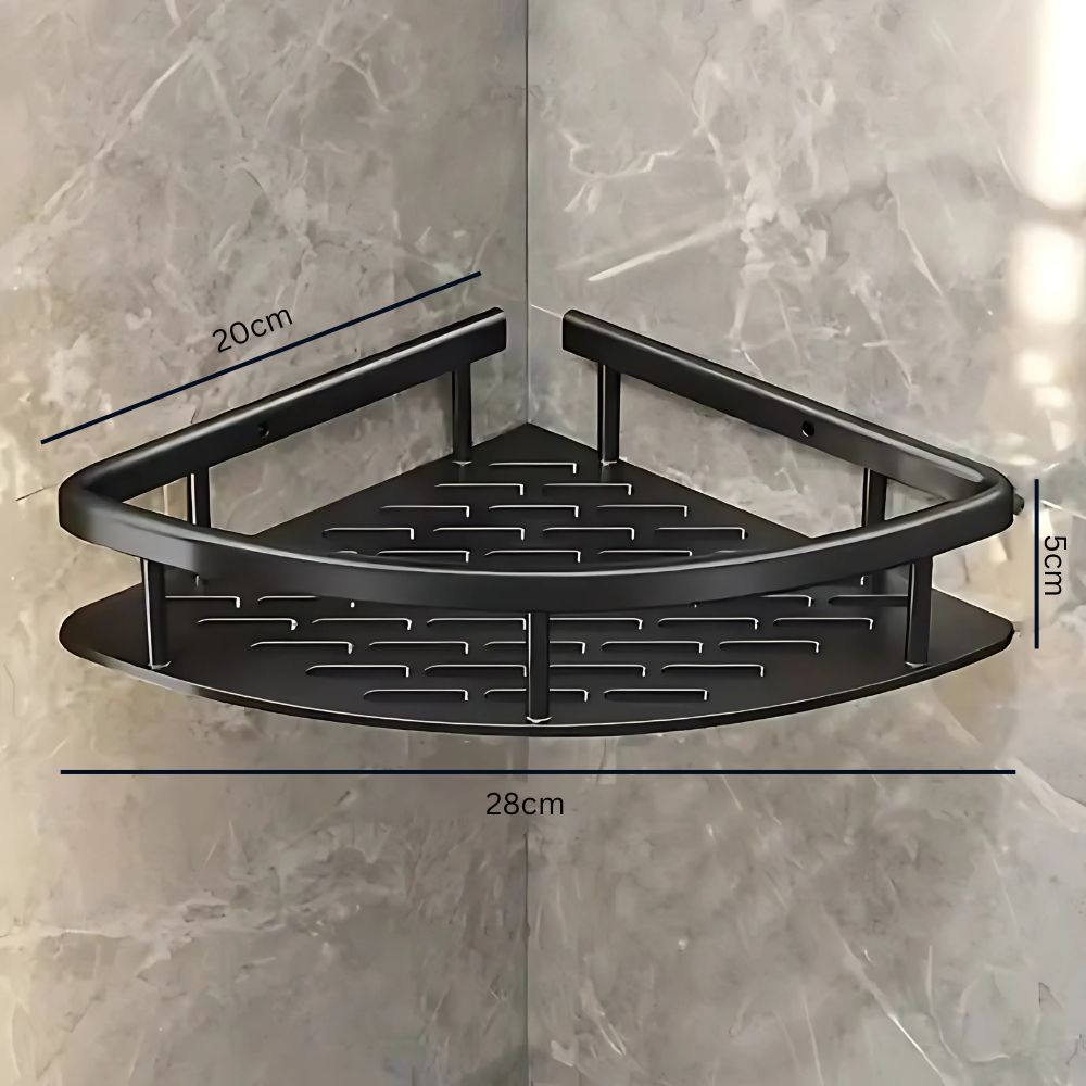 Suport de Duș Aluma Curve pentru Băi Moderne Organizator Elegant pentru Dușuri Ordinate | Lersk