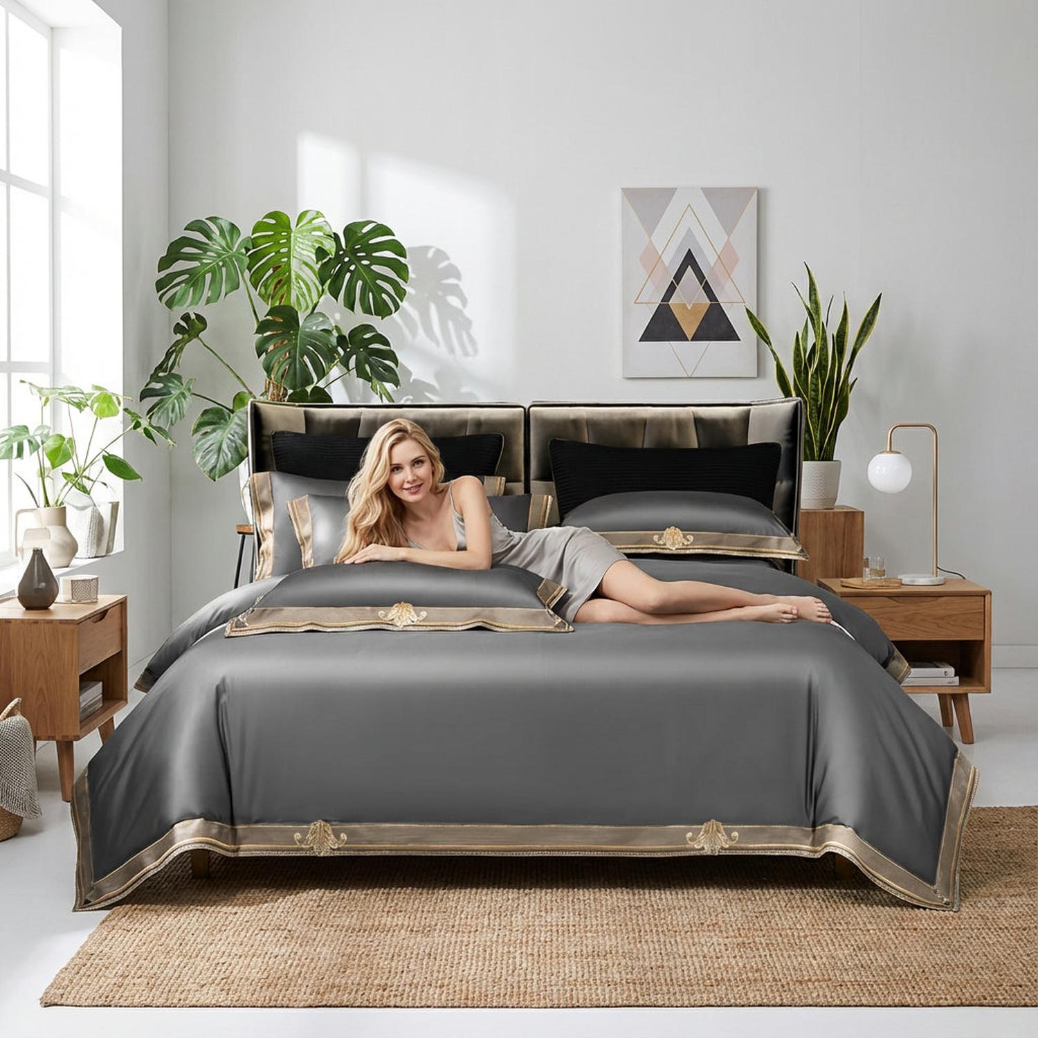 Aurelia Elegant Cotton Bedding Set For Modern Bedrooms | Lersk