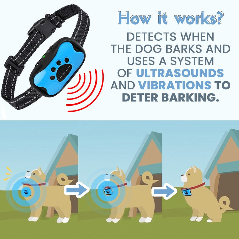 Collier anti-aboiement à ondes sonores CanineCalm sans choc | Lersk