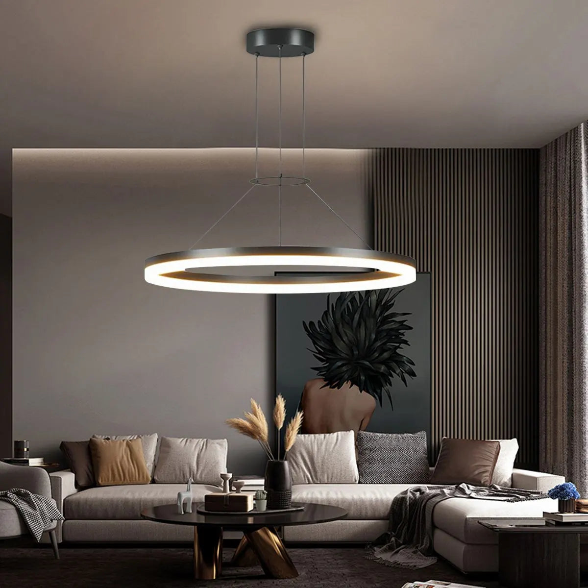 Circular Led Pendant Light for Living Room Kitchen | Lersk