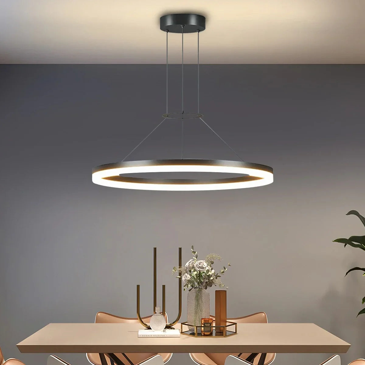 Circular Led Pendant Light for Living Room Kitchen | Lersk