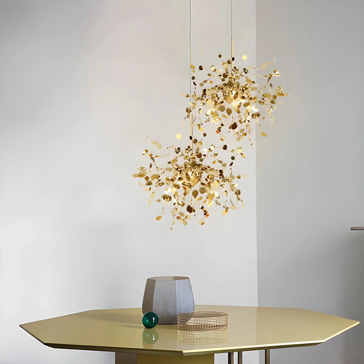Argent/Gold Cloud Multi Pendant Chandelier | Lersk