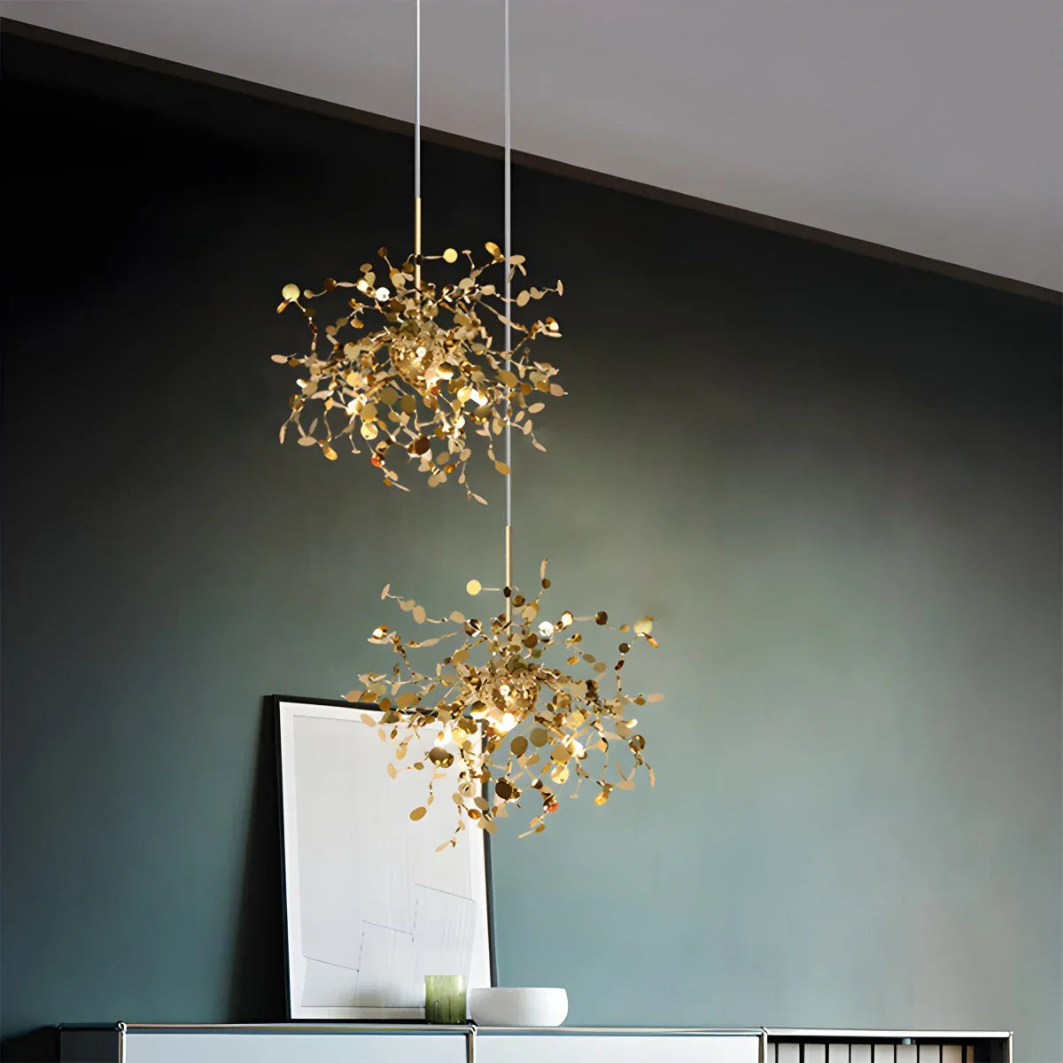 Argent/Gold Cloud Multi Pendant Chandelier | Lersk