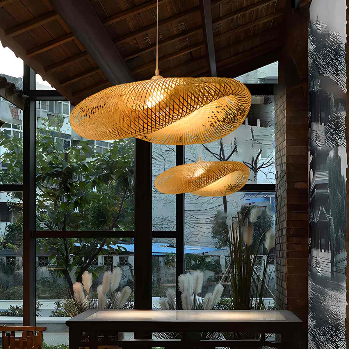 Bamboo Weaving Pendant Light for Dining Room | Lersk
