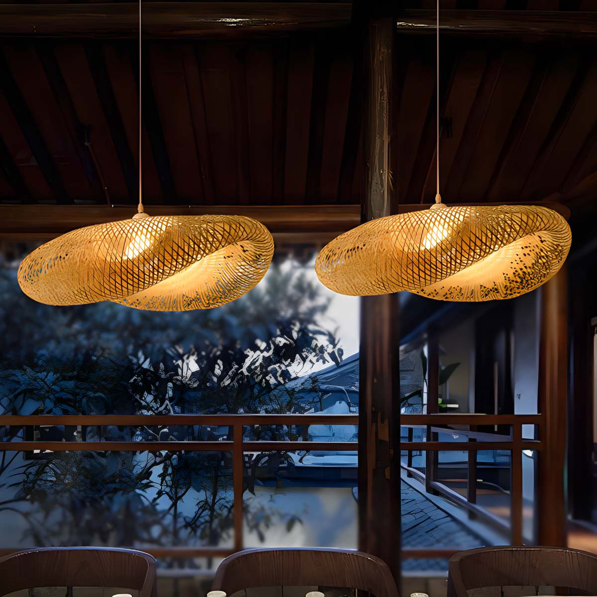 Bamboo Weaving Pendant Light for Dining Room | Lersk