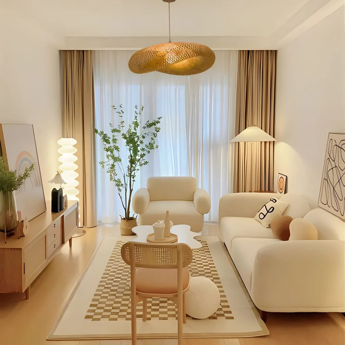 Bamboo Weaving Pendant Light for Dining Room | Lersk