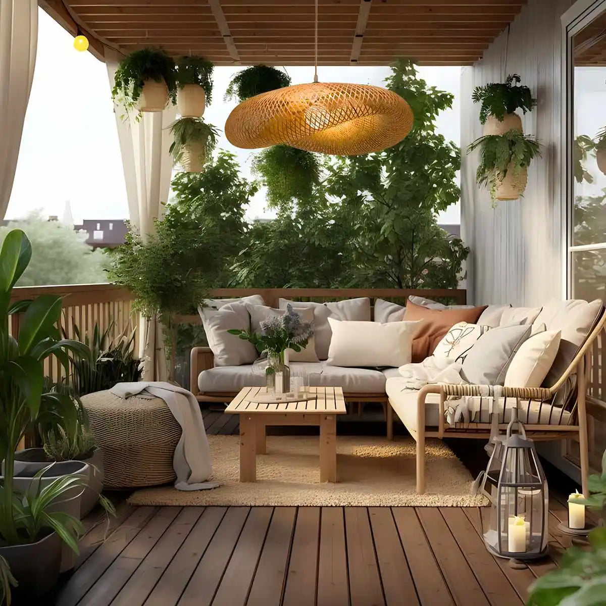 Bamboo Weaving Pendant Light for Dining Room | Lersk