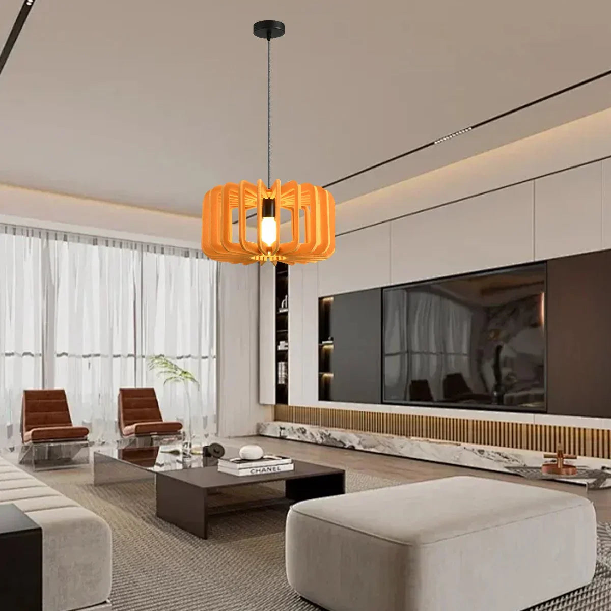 Column Shaped Birdcage Acoustic Pendant Light | Lersk