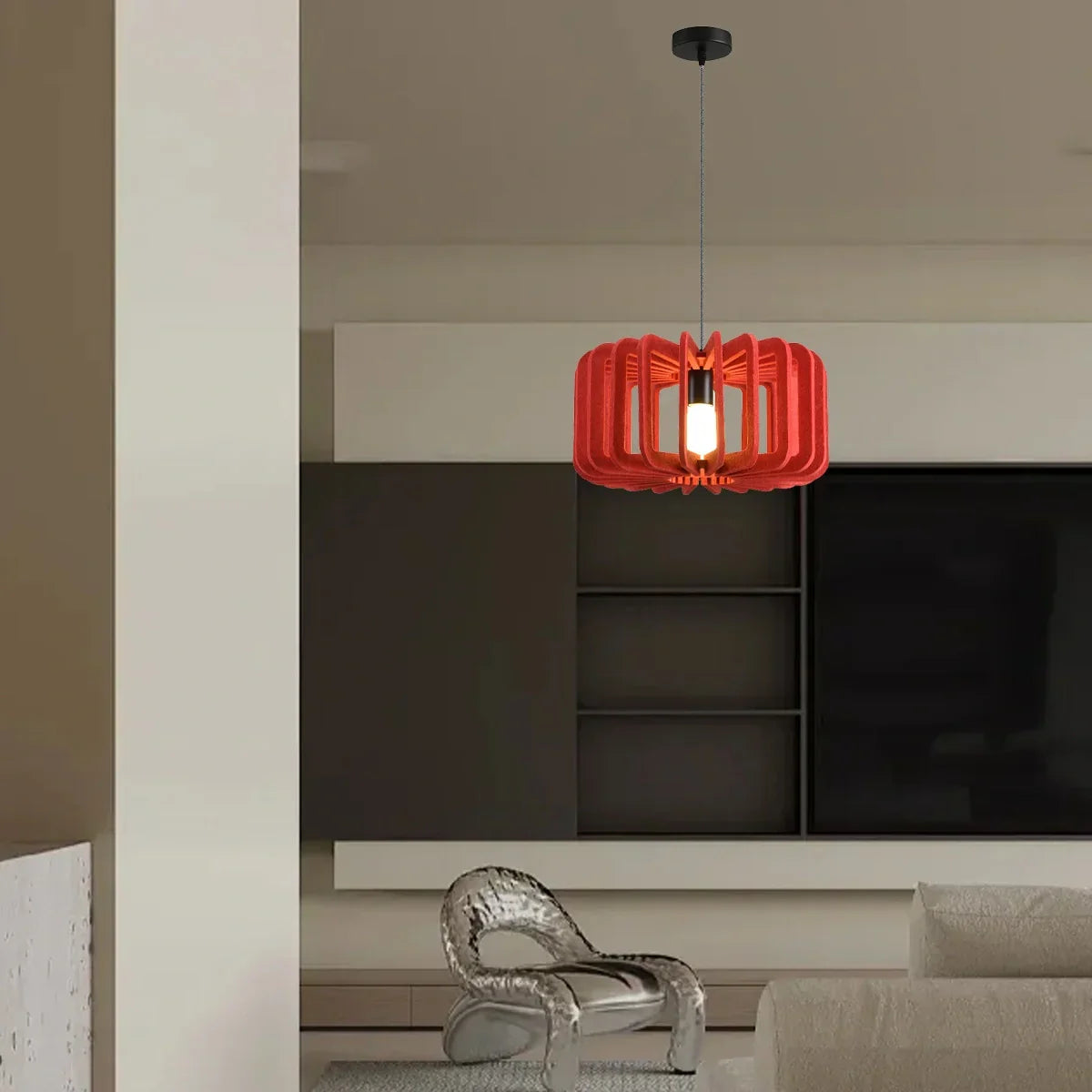 Column Shaped Birdcage Acoustic Pendant Light | Lersk