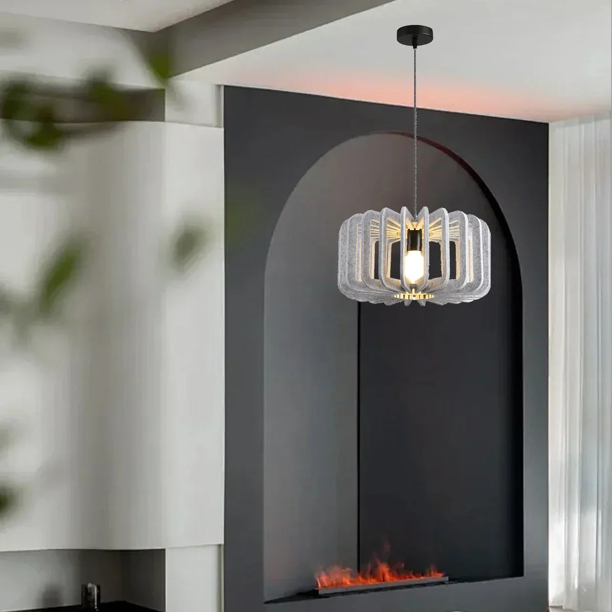 Column Shaped Birdcage Acoustic Pendant Light | Lersk