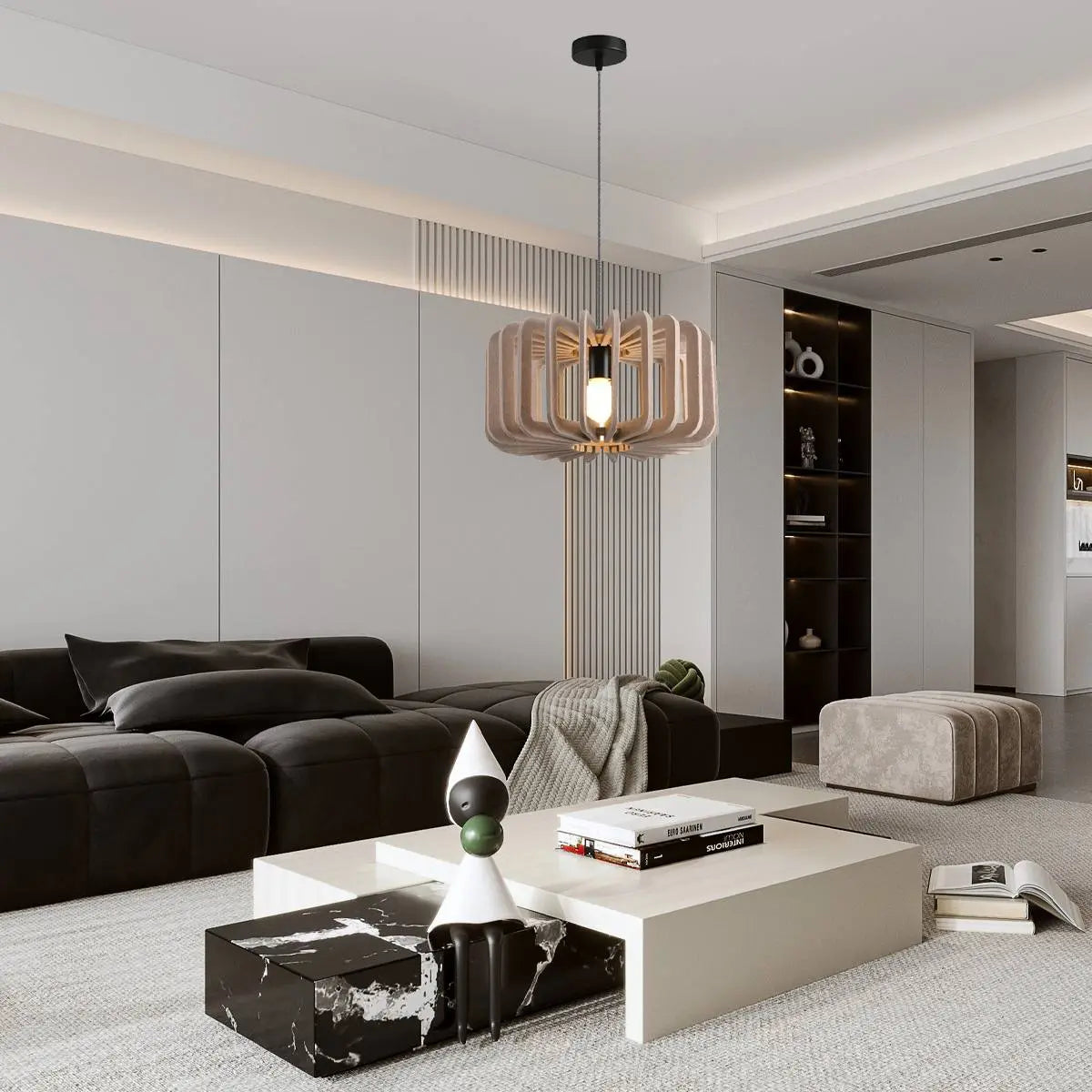 Column Shaped Birdcage Acoustic Pendant Light | Lersk
