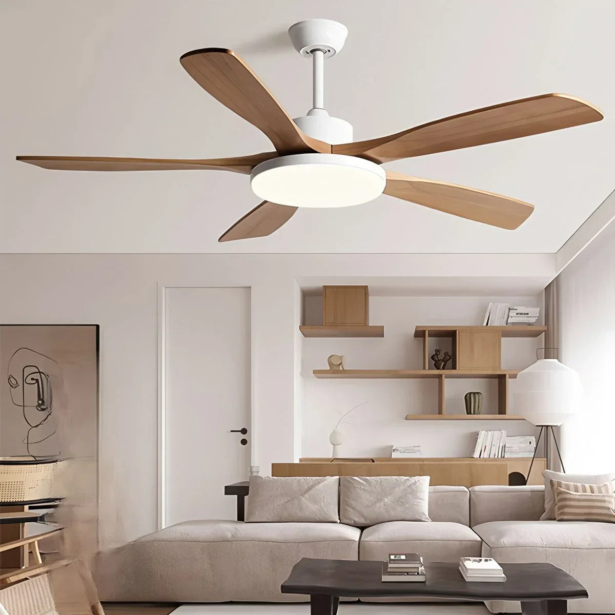 Ventilador de techo minimalista para sala de estar con luz | Lersk