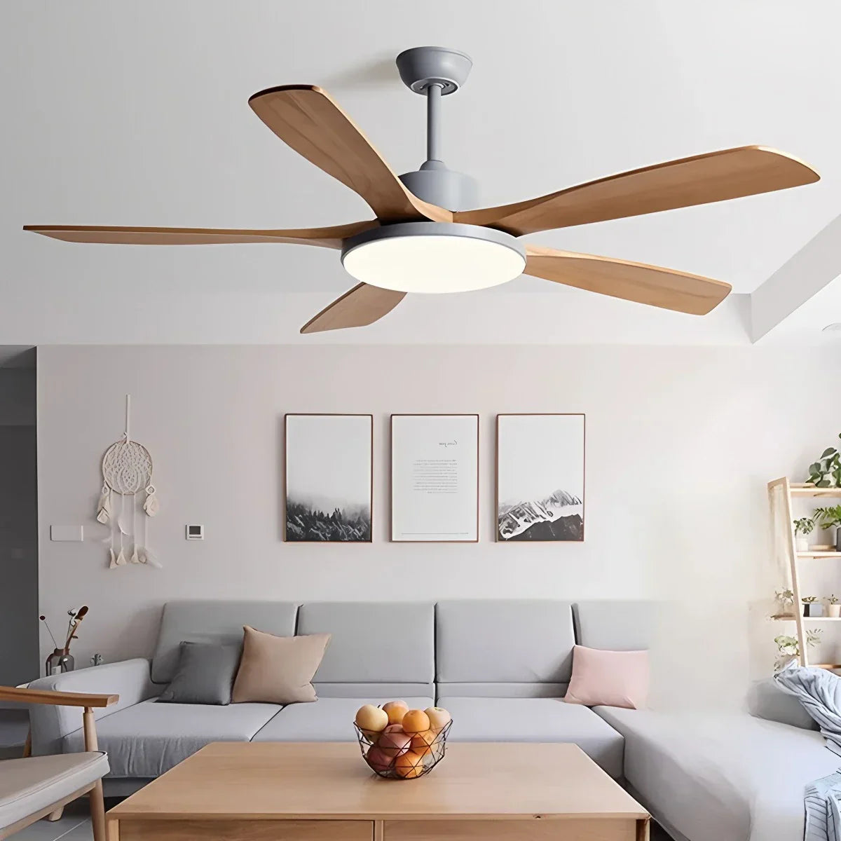 Ventilador de techo minimalista para sala de estar con luz | Lersk