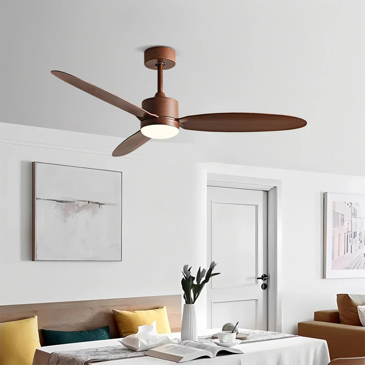Ventilador de techo de 3 aspas con luz para dormitorio | Lersk