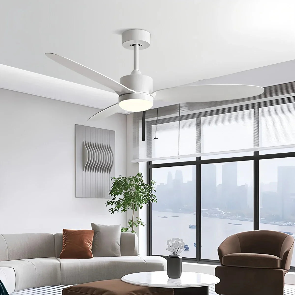 Ventilador de techo de 3 aspas con luz para dormitorio | Lersk