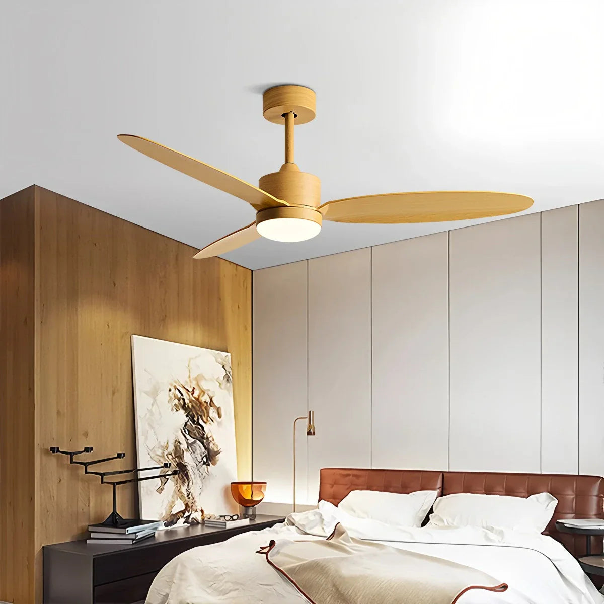 Ventilador de techo de 3 aspas con luz para dormitorio | Lersk
