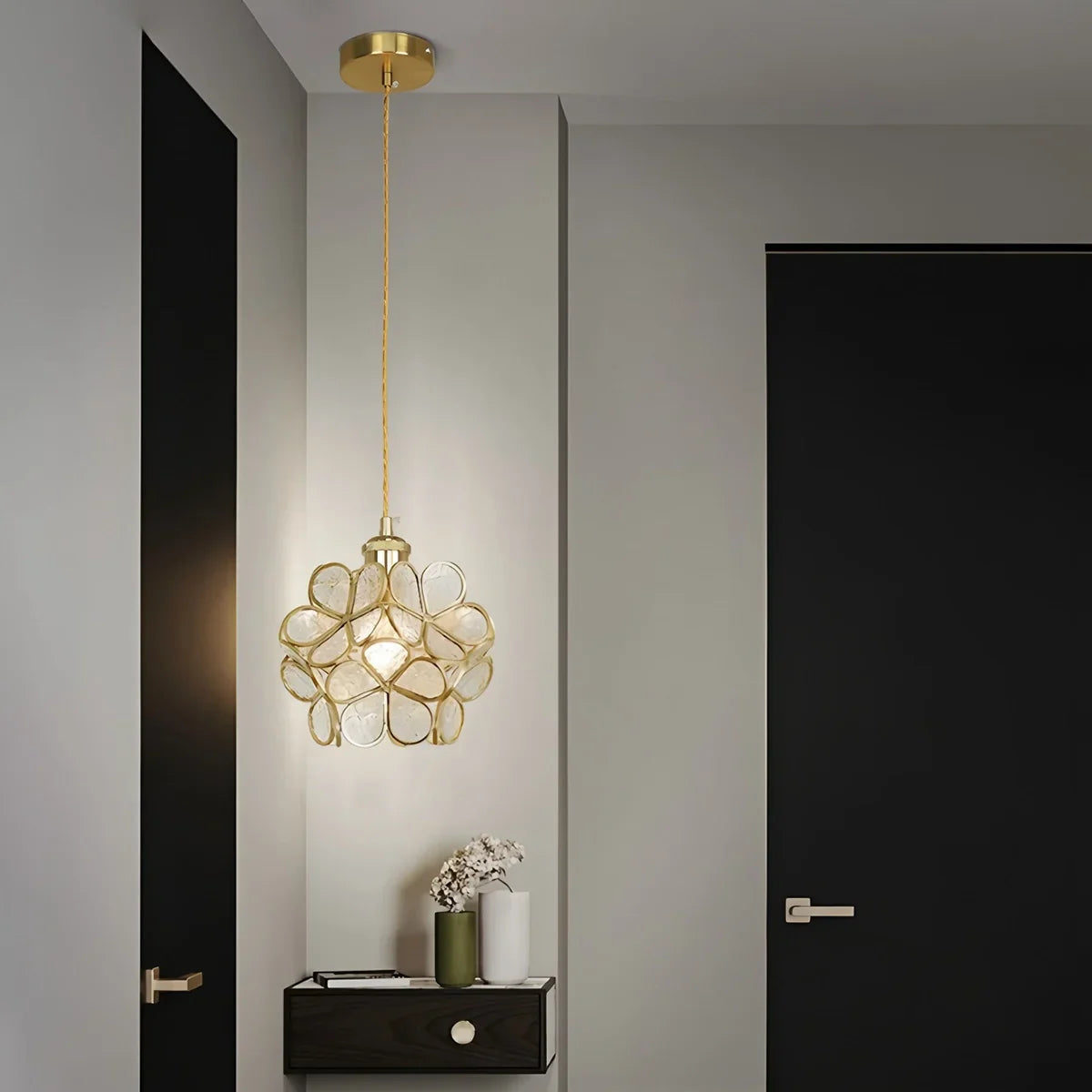 Cherry Blossom Stained Glass Pendant Light | Lersk