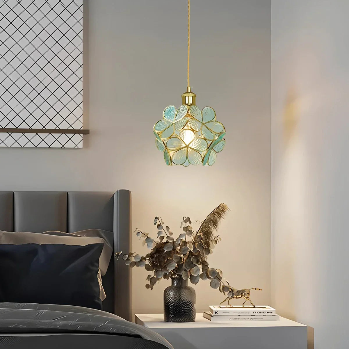 Cherry Blossom Stained Glass Pendant Light | Lersk